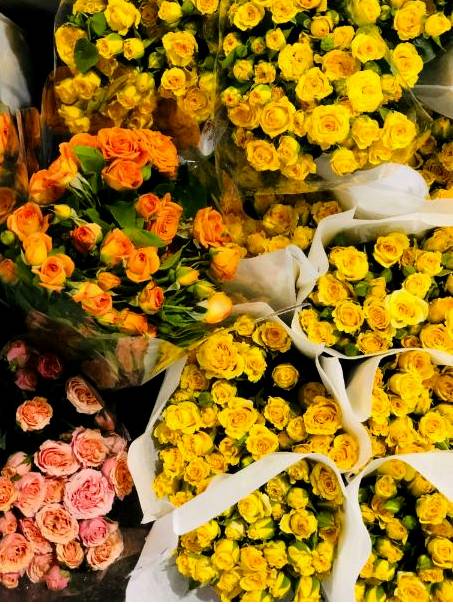 Peach and cream birthday bouquet
